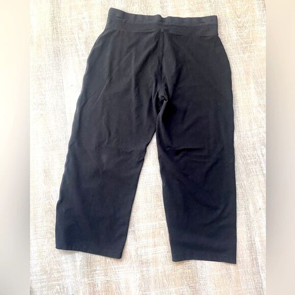 Coolibar Crop Pants Womens Medium Windley Beach Capris Lounge Black Pant UPF 50 - Picture 10 of 10